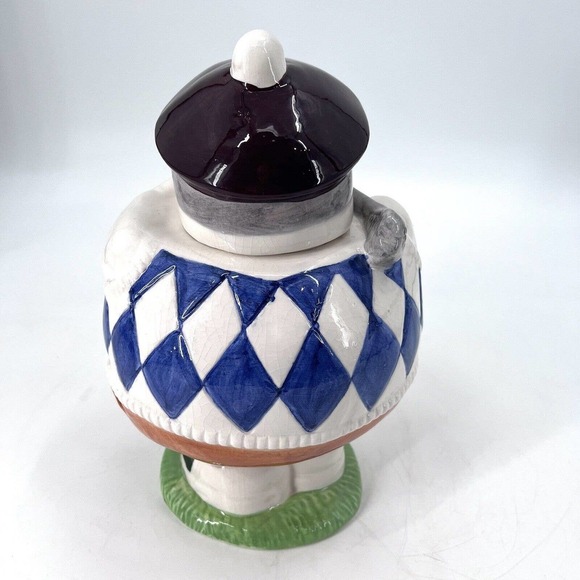 Vintage Unique San Miguel Ceramic Golfer Man Cookie Jar Canister Golf Home Decor - Picture 5 of 12